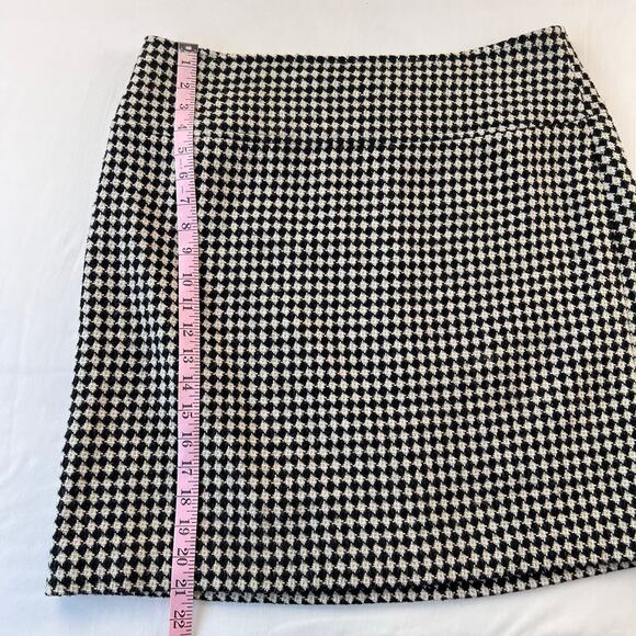 Talbots Houndstooth Skirt women’s size 14 Black White Wool Blend - Picture 2 of 6